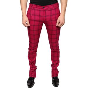 Roze Geruite Broek Pt0776