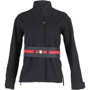 Prada Gouden Jas met Ceintuur in Zwart Wol