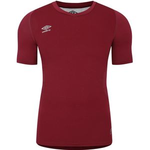 Umbro Unisex Elite V-hals Base Layer Top voor volwassenen (Nieuw Claret)