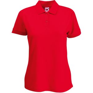 Fruit Of The Loom - Dames-Fit 65/35 Poloshirt - Rood - Korte Mouwen