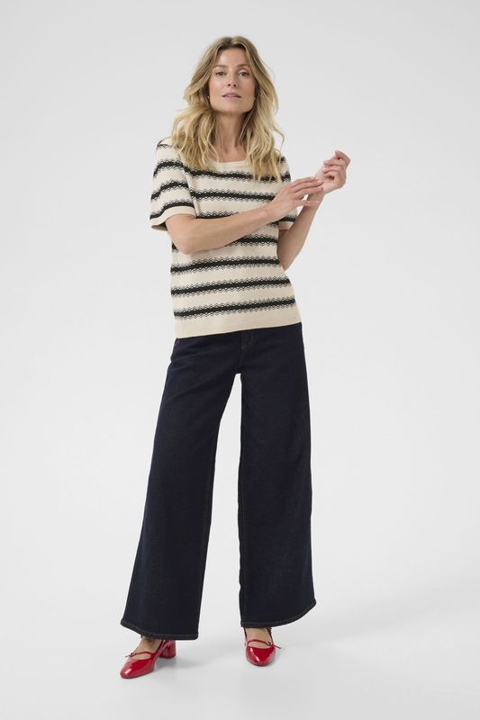 Cream - Zigzag Pullover - Beige - Vesten