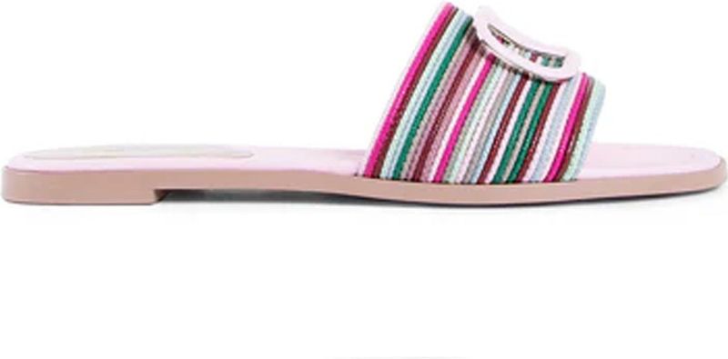 Valentino Garavani - V Logo Signature Slides - Sandalen - Roze