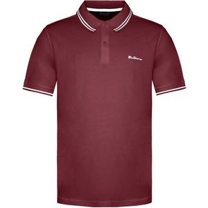 Ben Sherman - Classic Fit - Poloshirt - Rood/Wit