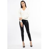 faina Gebreid vest 'Koosh'  wolwit