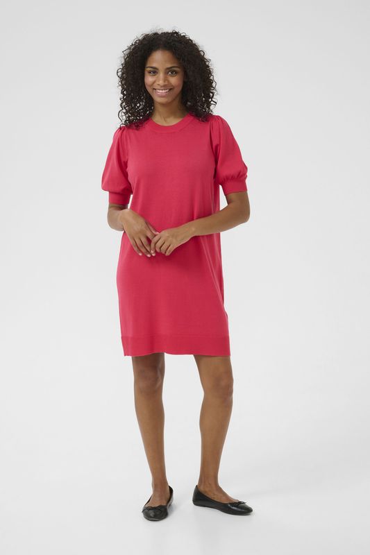 Kaffe Gebreide jurk 'Lizza'  neonrood