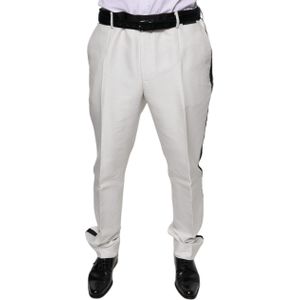 Dolce & Gabbana - Pantalon - Wit - Heren - Zijde