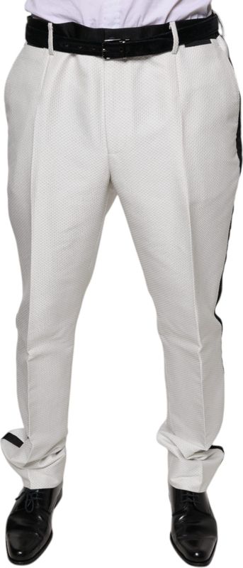 Dolce & Gabbana - Pantalon - Wit - Heren - Zijde