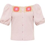 Mymo - Nolie - Top - Roze - Gehaakte Inzetstukken