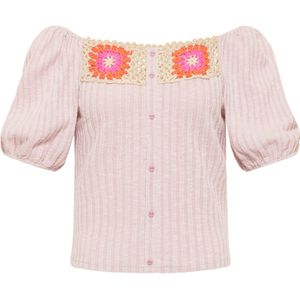 Mymo - Nolie - Top - Roze - Gehaakte Inzetstukken