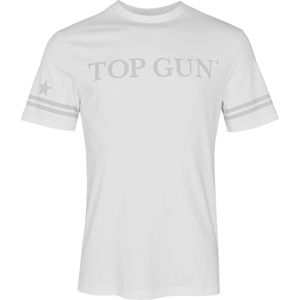 TOP GUN - Shirt - Grijs/Zwart - Katoen - Ronde Hals, Kwartmouw