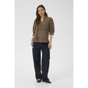 Blouse met korte mouwen CRKaspis A-shape khaki