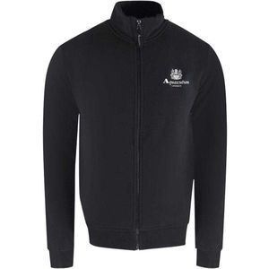 Aquascutum Unisex Volwassen Volledige Rits Actieve Sweatshirt (Zwart)