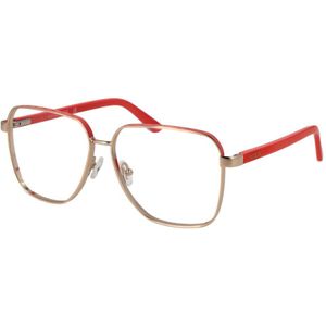 Guess - Metalen Brillen - Geel - Dames - Volledige Rand - Vierkant Silhouet