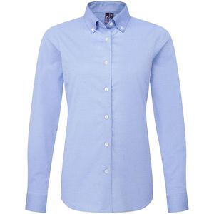 Premier Dames/Dames Supreme Oxford Overhemd met lange mouwen (Blauw Oxford)