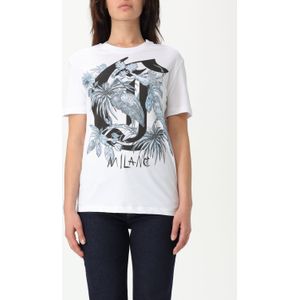 Just Cavalli - Tropical Bird Print - T-shirt - Wit