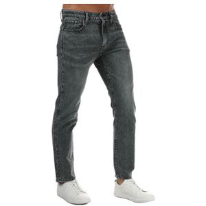 Levi's 502 Easy  Stonewash Jeans Met Taps Toelopende Pijpen - Zwart - Heren - Maat 30 (Taille)