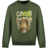 Leopard Head - CA28857 - Hoodie - Groen - Sweater