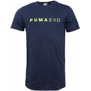 Puma - Evo Long Line - Korte Mouw T-shirt - Marineblauw
