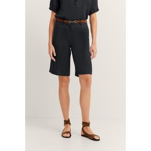 Bugatti - Korte Broeken - Zwart - 100% Linnen