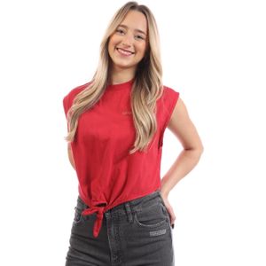 Off White Arrow Gewatteerde Damestop in Rood