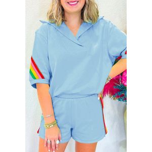 Regenboog Streep Korte Broek Set