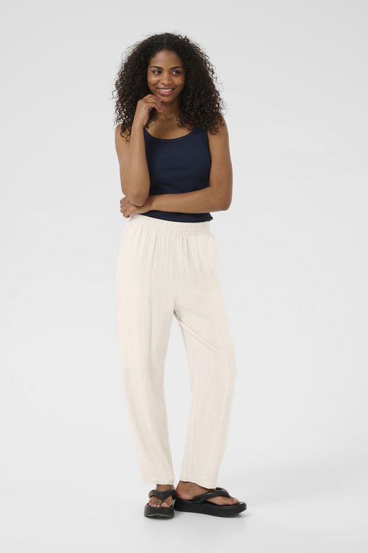 Kaffe - Liny - Broek - Ecru - Tapered - High Waist