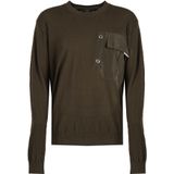 Les Hommes - Heren - Sweater - Groen - Katoen