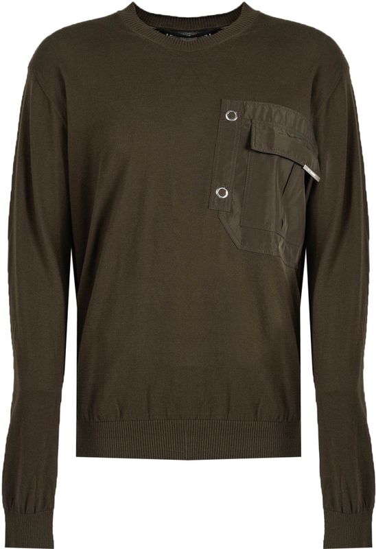 Les Hommes - Heren - Sweater - Groen - Katoen