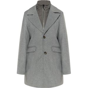 DreiMaster - Overgangsjas - Grijs Melange - Wolmix