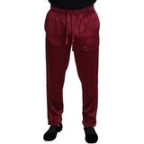 Dolce & Gabbana - Zijden Lounge Broek - Rood - Heren