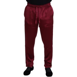 Dolce & Gabbana - Zijden Lounge Broek - Rood - Heren