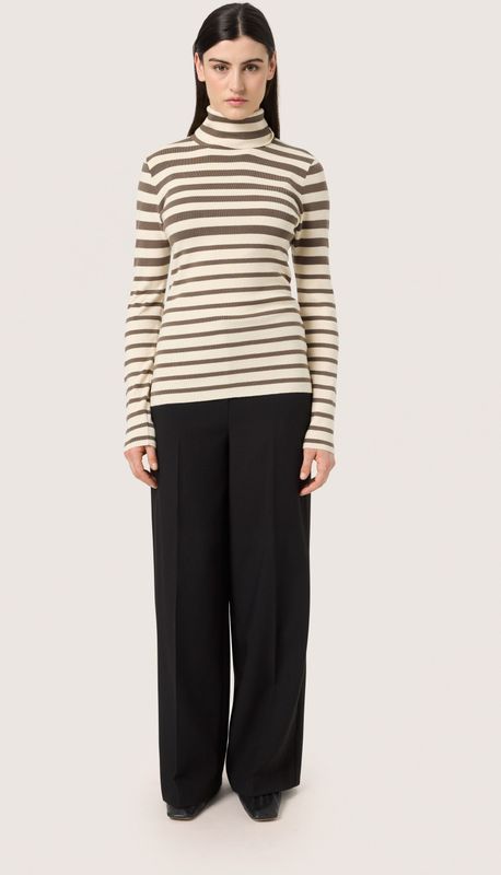 Pullover Slim fit brown white