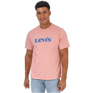 Levi's T-shirt Met Relaxte Pasvorm - Roze - Heren - Maat S