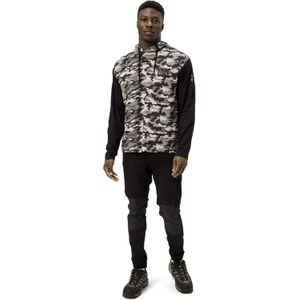 Caterpillar Capuchon Lange Mouw Katoenen Heren Grijze T-shirt