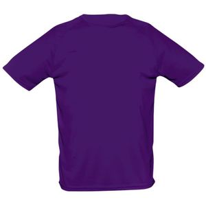 SOLS Heren Sportief T-Shirt Met Korte Mouwen Performance (Donkerpaars) - Maat L