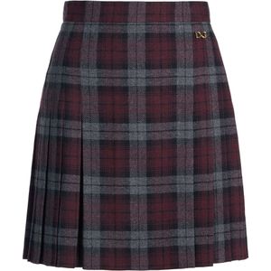 Dolce & Gabbana - Geplooide Korte Rok - Rood - Tartan Ruitprint