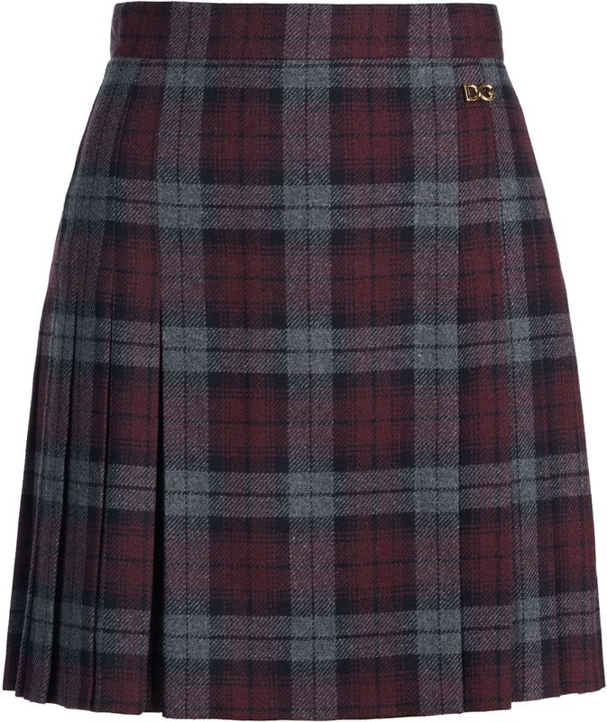Dolce & Gabbana - Geplooide Korte Rok - Rood - Tartan Ruitprint