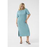KAFFE - CURVE - Gebreide Jurk - Cyaan Blauw