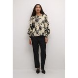 Blouse - Gevoerde Zoom - Viscose - All-over Patroon - Lange Mouw