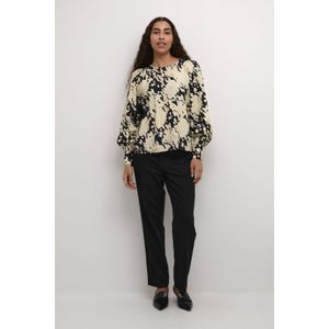 Blouse - Gevoerde Zoom - Viscose - All-over Patroon - Lange Mouw