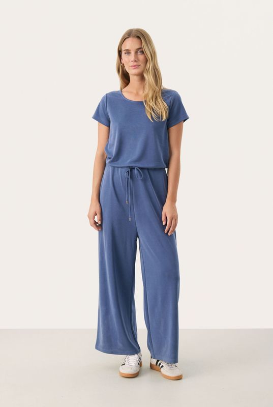 Part Two - Jumpsuit 'AdrianePW' - Duifblauw - Losse Pasvorm - Lang
