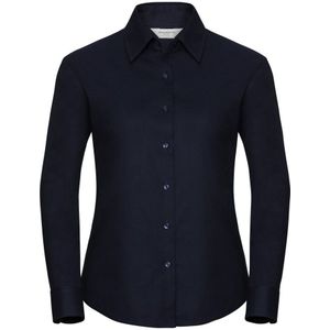 Russell - Dames Lange Mouw Easy Care Oxford Shirt - Heldere Marine