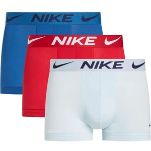 Nike Heren Essential Micro Dri-FIT Boxershorts (Set van 3) (Wit/blauw/rood)