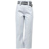 Pinko - Cropped Broek - Blauw - Imitatieleer