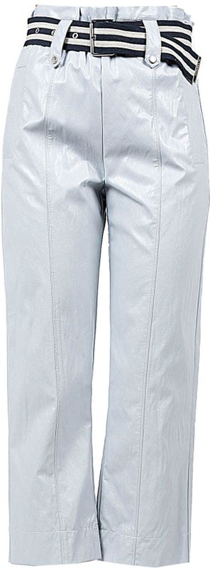 Pinko - Cropped Broek - Blauw - Imitatieleer