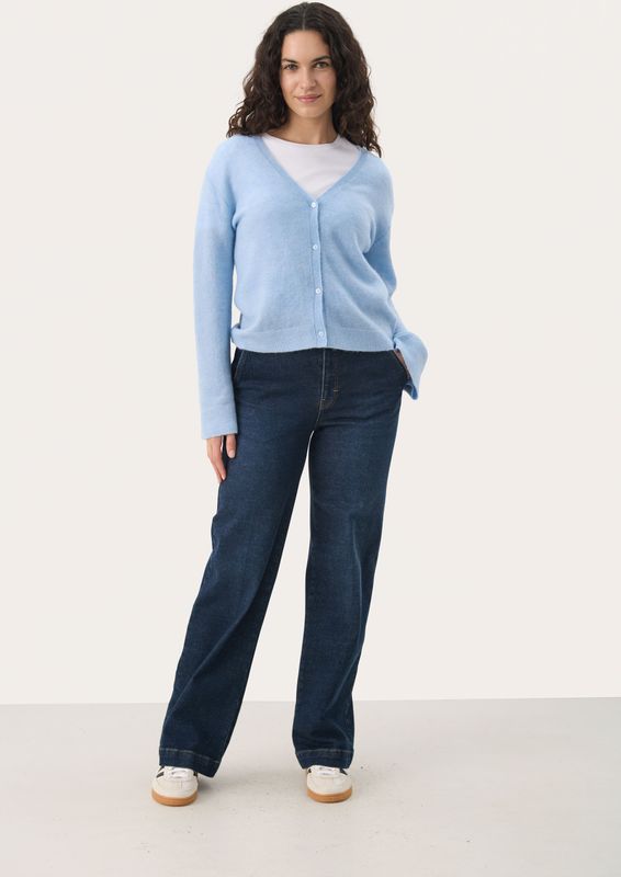 Part Two - Peytons - Gebreid Vest - Lichtblauw