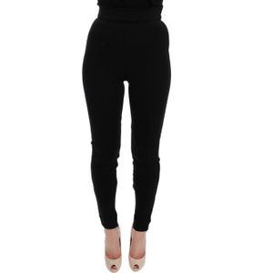 Dolce & Gabbana Dames Zwarte Hoge Taille Stretch Leggings
