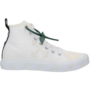 Off-White Mid Top Vulcanized Canvas White Sneakers - Maat 43