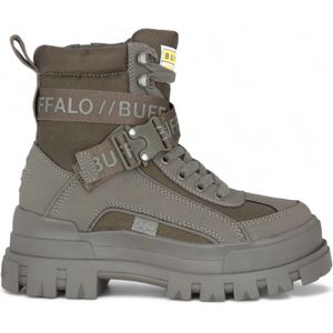 Buffalo Dames Khaki Chunky Platform Hoge Enkel Combat Boots - ASPHA-COM1