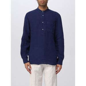 Linnen Overhemd - Indigo - Mandarin Collar - Lange Mouwen